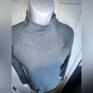 Mondetta Women’s X Small Gray Long Sleeve Activewear Running Top XS 1/4 Zip